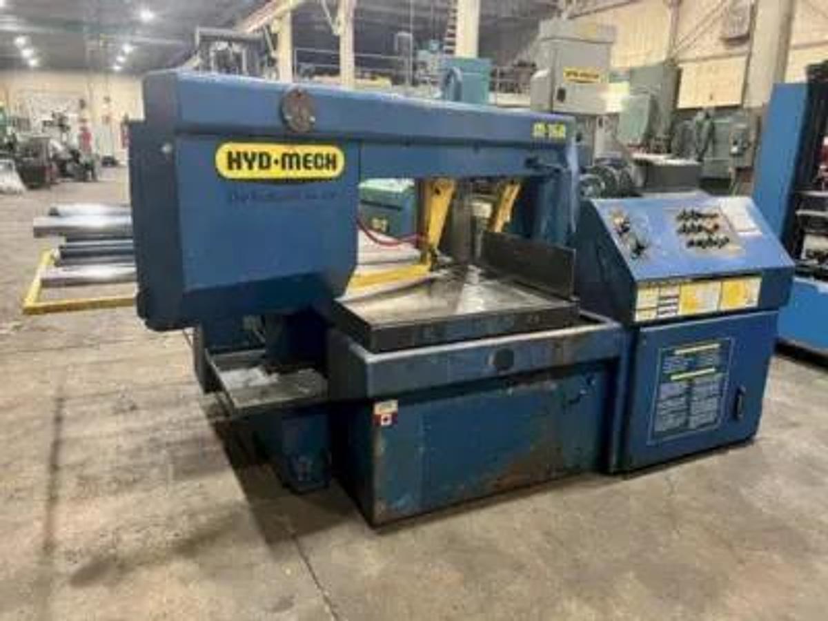 USED HYD-MECH 16" X 25" AUTOMATIC HORIZONTAL MITERING BANDSAW MODEL M-16A, Year: 2000