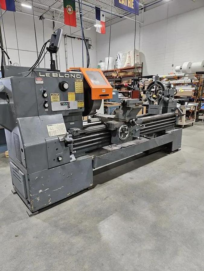 Used 1980 LEBLOND REGAL SERVO-SHIFT Engine Lathe, RAISED by factory, 36" Swing, 28.25" Swing over Cross Slide