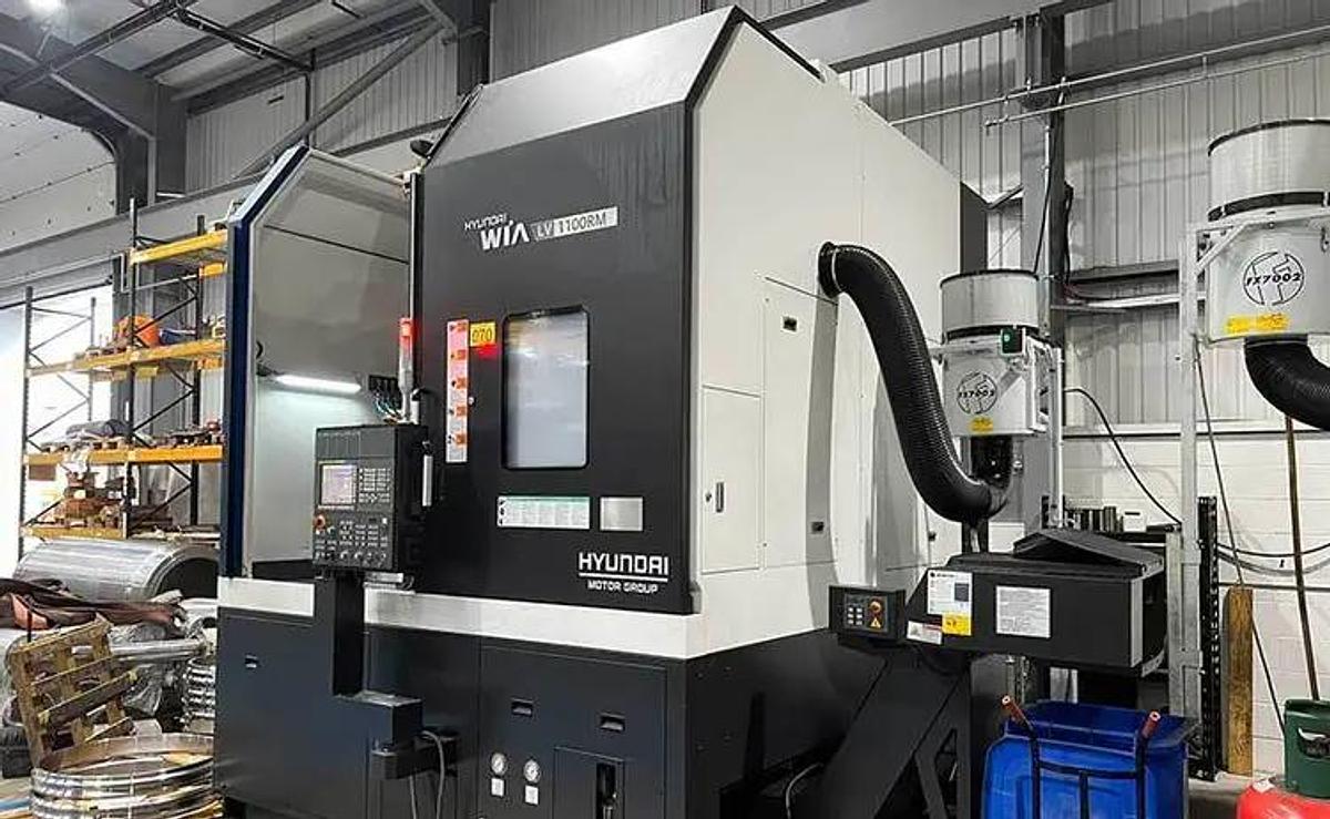 HYUNDAI WIA LV1100RM Vertical Lathe with Cast Iron Bed