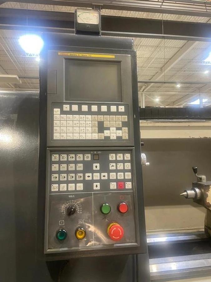 2007 Used Vanguard CAK80485D 33" x 204" 2 Axis Flat Bed CNC Lathe with FANUC 0i Mate Control