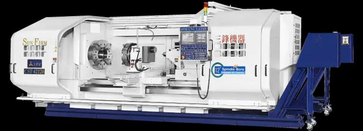 ACRA SUN FIRM CST SERIES Hollow Spindle, CNC Flat Bed Lathe w/ FANUC 0iTF controller 42" x 120cc