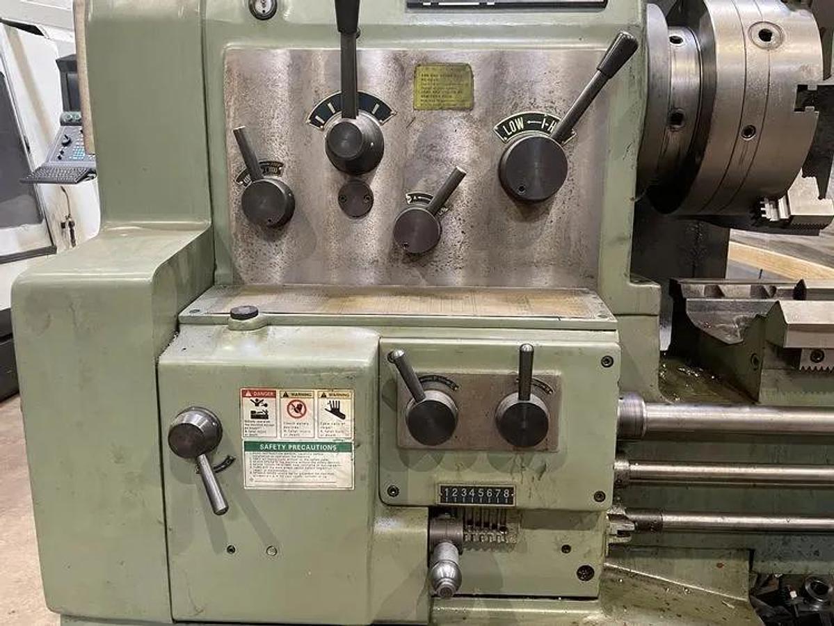Used 2013 HWACHEON HL 580 GAP ENGINE LATHE, 23" X 60", Newall 2 axis DRO