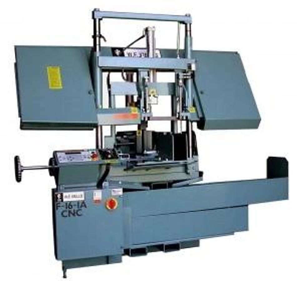 W.F. WELLS Horizontal Twin-Post Bandsaw w/ CNC Shuttle Barfeed Model F-16-1A CNC