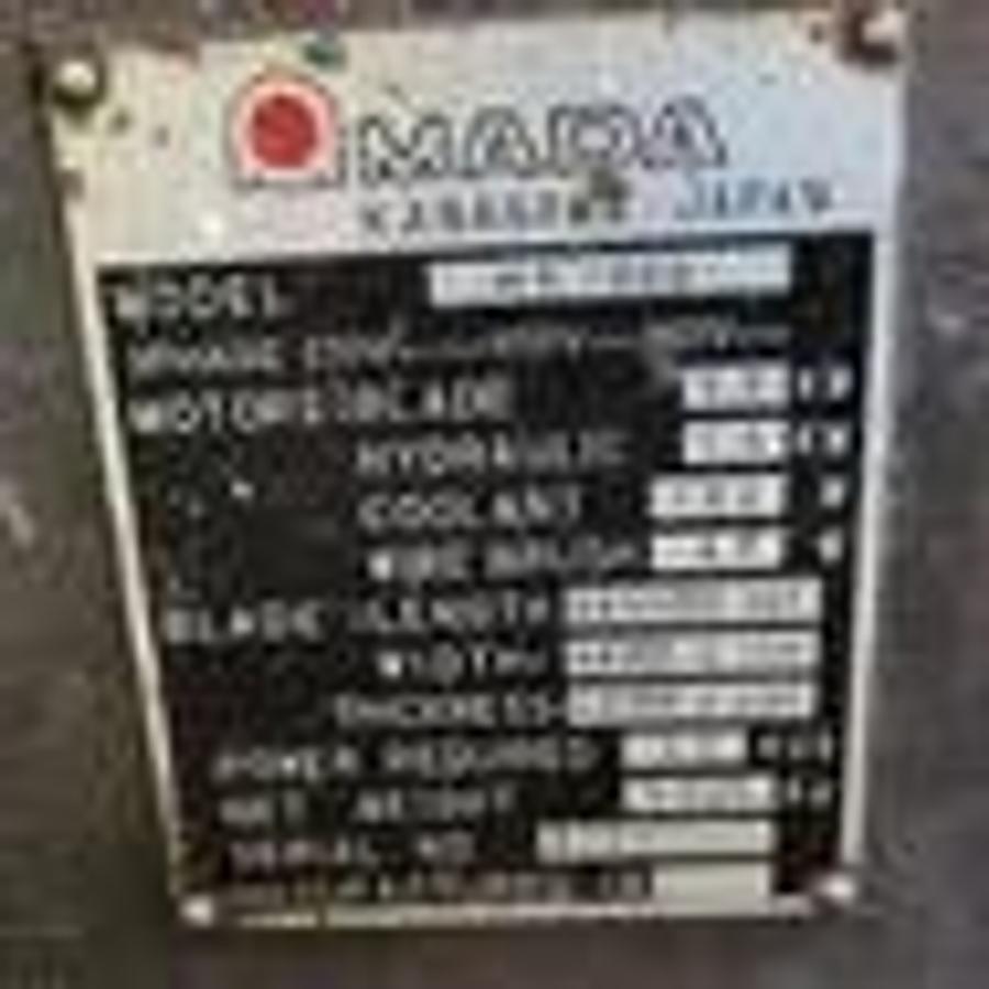 Used AMADA Semi-Automatic Mitering Column Type Horizontal Bandsaw Model HK-800, Used Rebuilt 32"x 23"