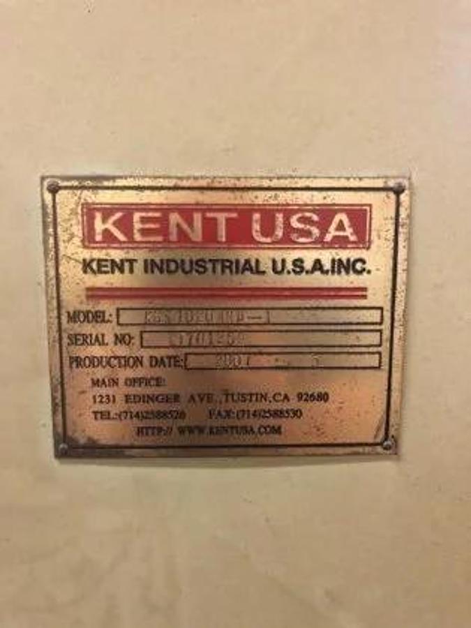 Used 10" X 20" KENT #KGS-1020AHD-1 HORIZONTAL SURFACE GRINDER