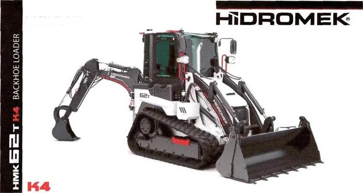 HIDROMEK Model HMK 62T Mini Crawler Backhoe Loader, w/High Flow Hydraulic Sys. 31.7gpm