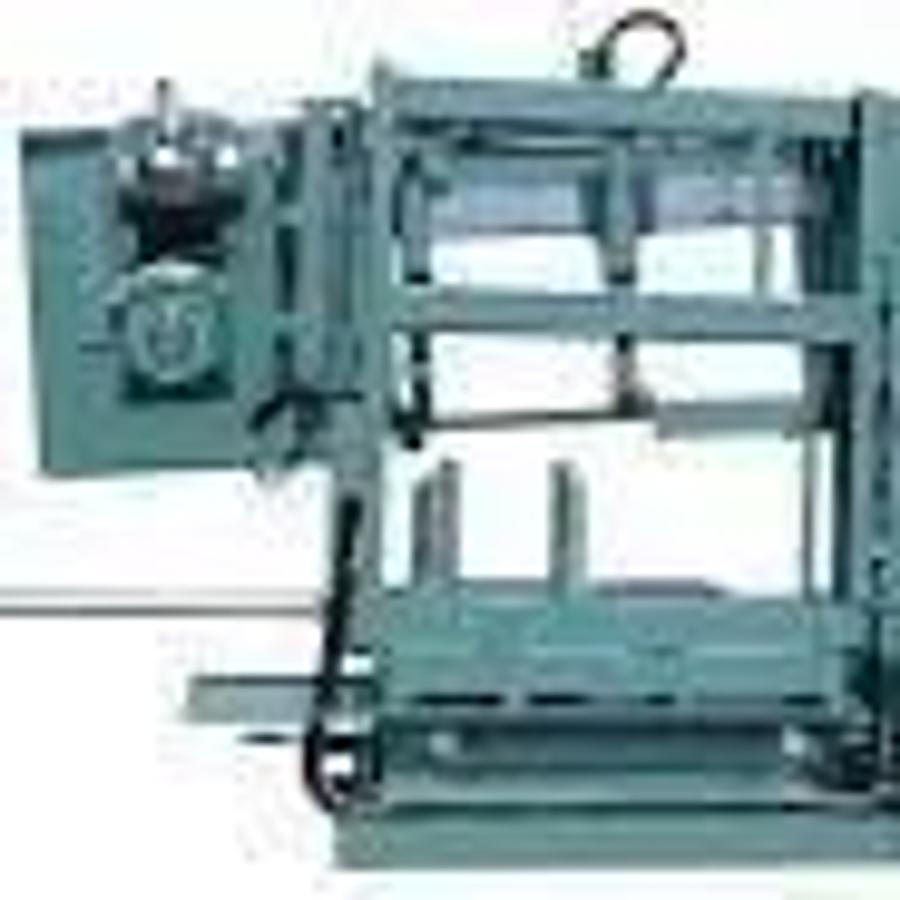 Used WF Wells Model B-25-3C with 6 degree cant, 22" x 40" Twin Column Hydraulic