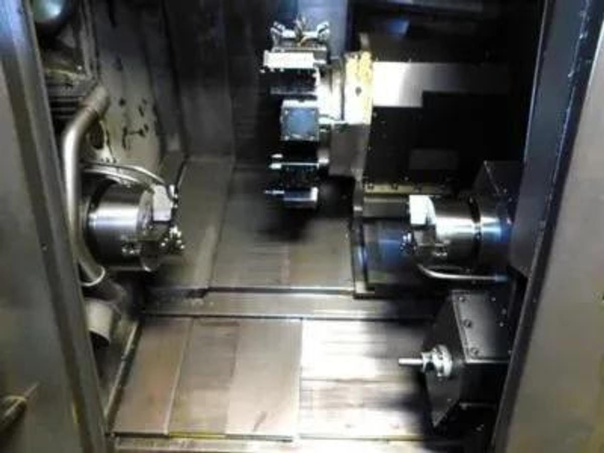 Used 2012 DOOSA PUMA 2100MS Live Tool CNC Lathe, 8" Chuck on Main; 6" Chuck on Subspindle