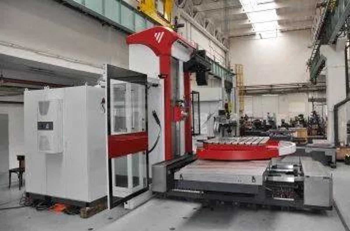 FERMAT WFC 10 CNC Cross Table Type (Moving Saddle) Horizontal Boring Mill  3.9" spindle dia. CAT 50, 3,000 rpm