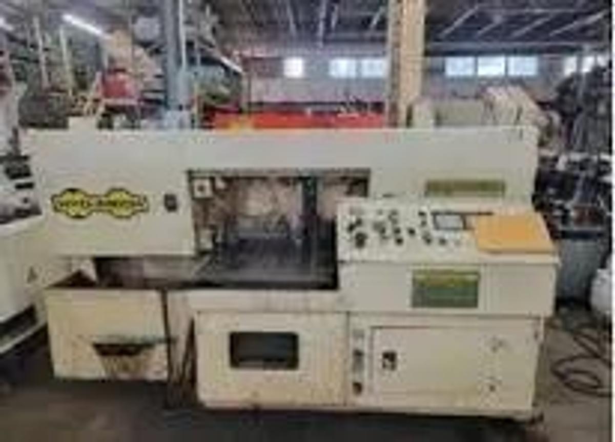 Used HYD-MECH Model H16A FULLY AUTOMATIC, 1.5" Blade, Column-Type Bandsaw W/ Hyd-Mech PLC Control, 8,500 lbs, Bundling Clamps, Full travel vises