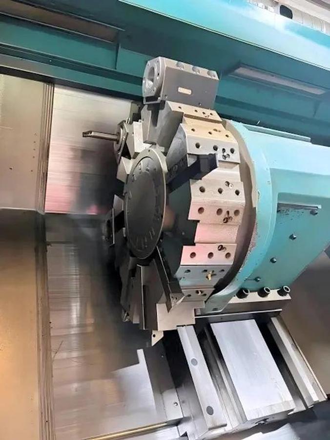 2014 DOOSAN PUMA 700L CNC LATHE, Swing 40.55"; CC 126", Tool Setter, Hyd Steady, Swarf Conveyor