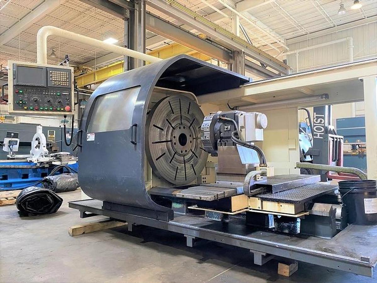 Used Hwacheon Mega T130 Big Bore Heavy Duty CNC Lathe