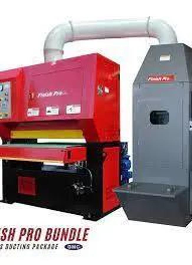 GMC Finish Pro Model FP-4075 Dry Type Line Sander/Deburring/Finishing machine. 40" x 75" Capacity.