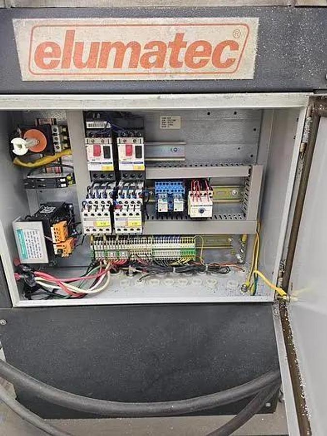 2001 ELUMATEC Model DG/79 Double Mitre Saw, German quality