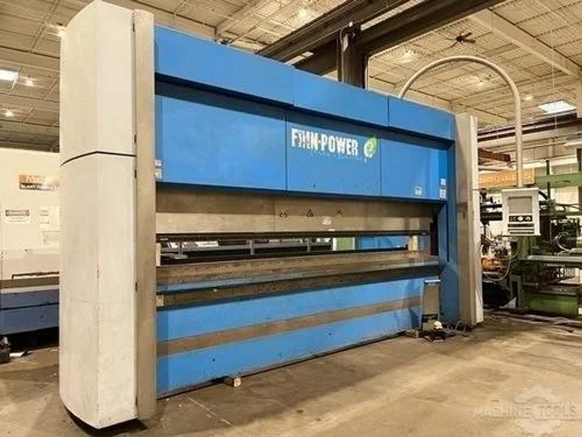 FINN POWER Electric Press Brake Model 200-4100 TS 3 F CNC, 200 Ton x 144" BH, 5 axis BG  (X,R,Z1,Z2,X1)
