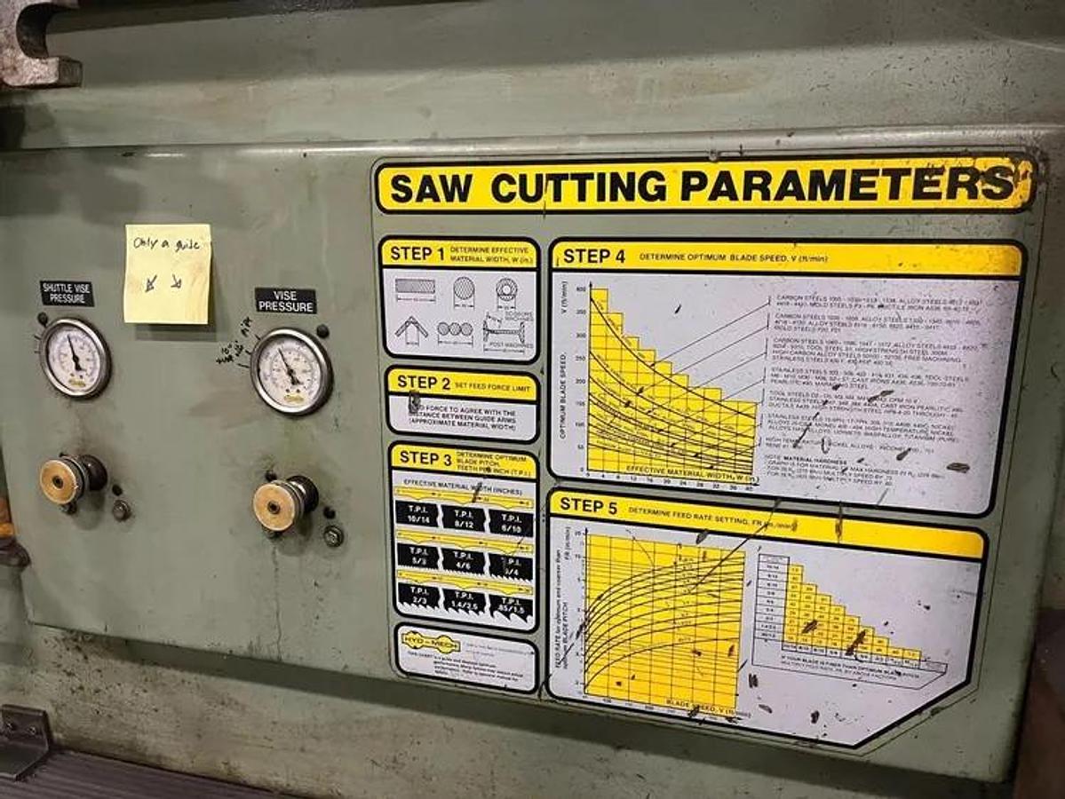 2000 HYD-MECH V-18A 18' X 20' Automatic Vertical Tilt Frame Saw