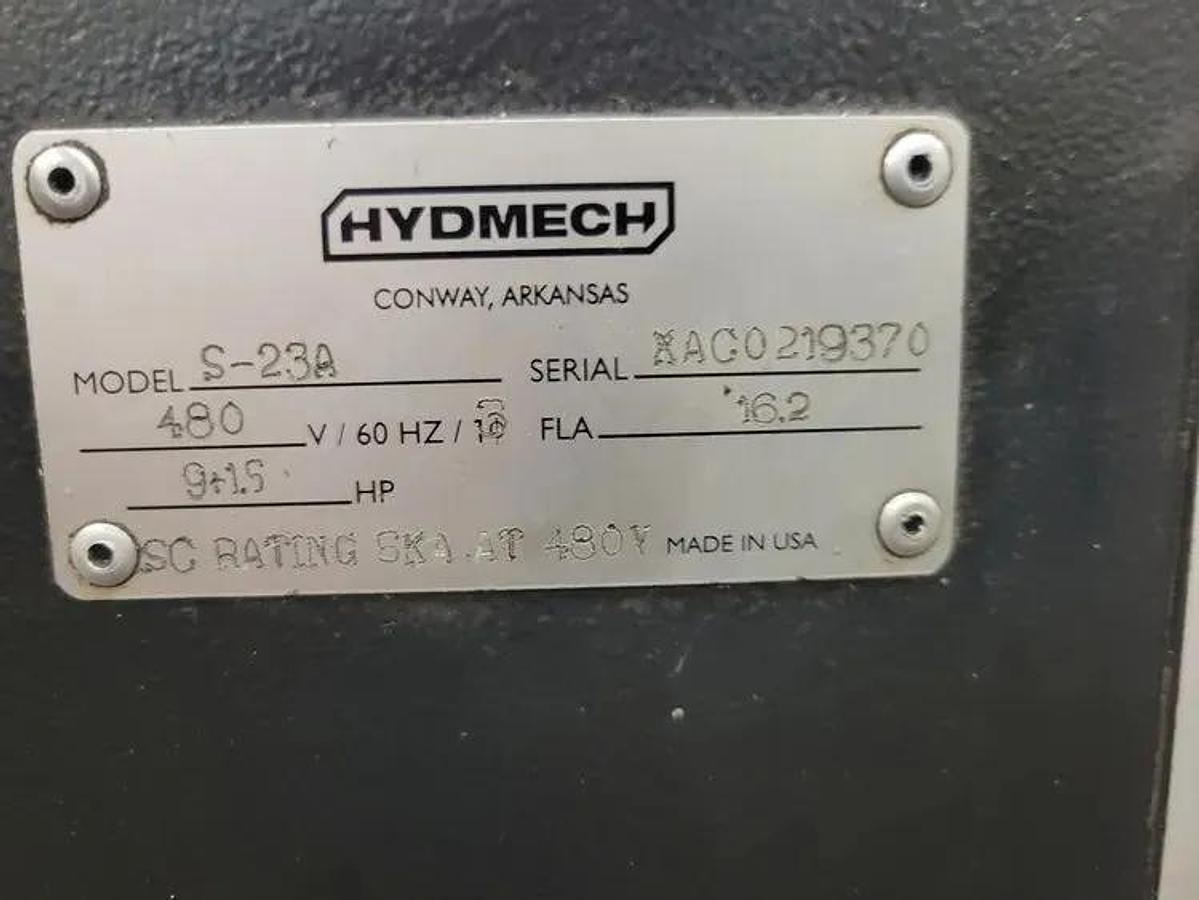 Used HYD-MECH Model 23A, Programmable up to 100 jobs, On demand hydraulics, Overhead bundle clamping