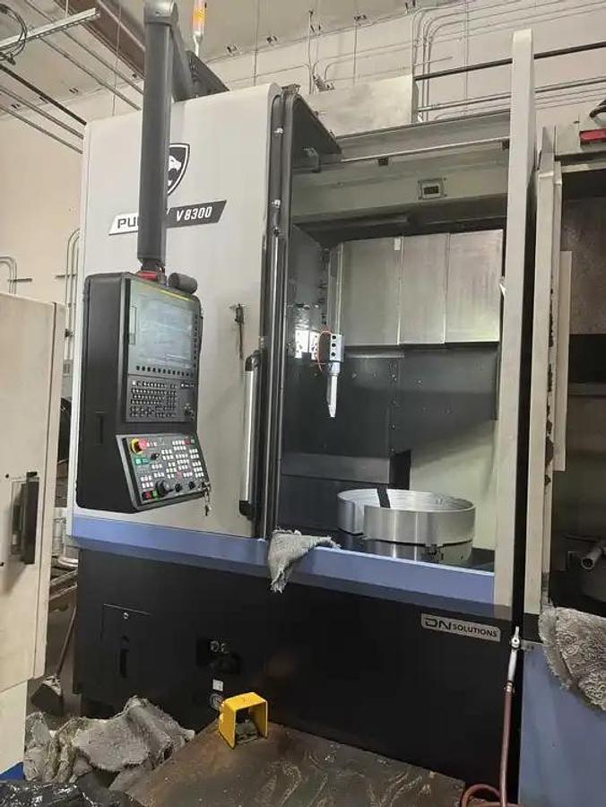 Used DOOSAN PUMA Model V8300 Vertical Turret Lathe, 24" Chuck, Max Turning Diameter 32.7", Turning Ht. 29.5"