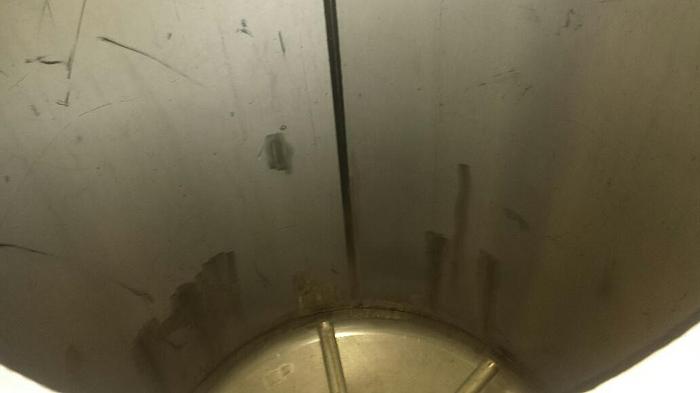 Used Tank, 450 Gallon,  316L Stainless Steel, 42" X 78", DT/DB, 100 PSI, #S740087