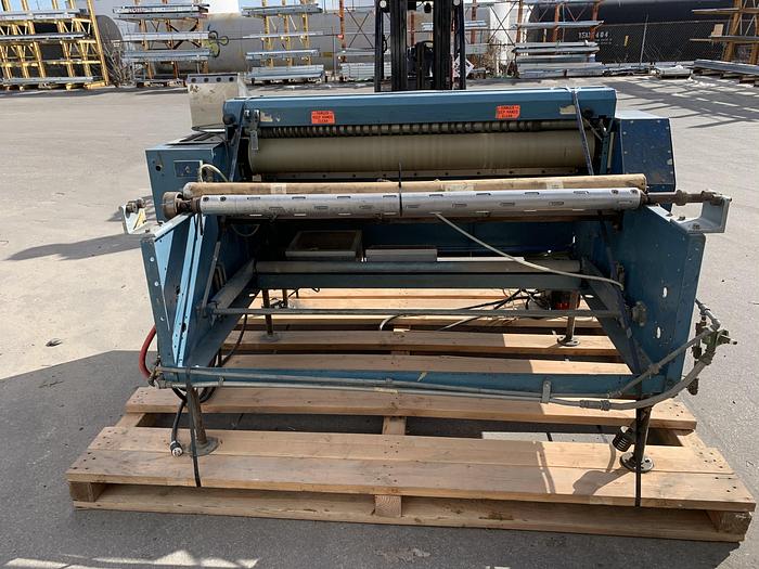 Used 60" ROSENTHAL SHEETER W/ 3" AIR SHAFT AND SCORE SLITTING