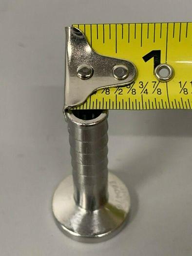 Used Stainless Steel Sanitary 3/8" Hose Fitting To 1/2" Sanitary Fitting