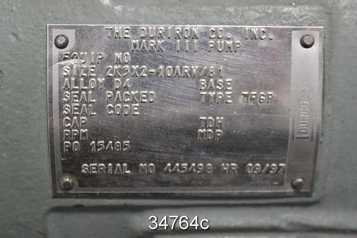 Unused Durco Mark 3 Power End, Group 2, 3x2-10A #34764