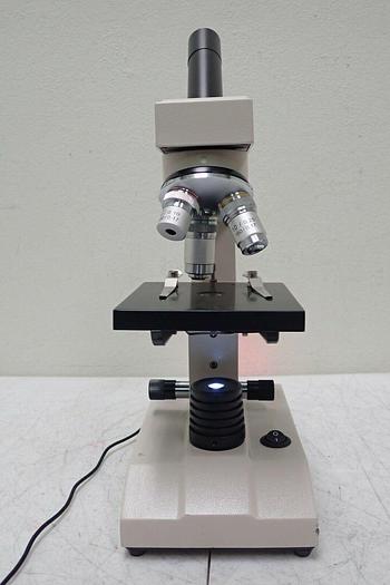Used Ken A Vision Model T-1180C Monocular Microscope with 3 Objectives
