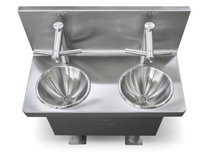 Roser Model RA00001681 Compact 2 Station Washbasin with Dyson Airblade Tap