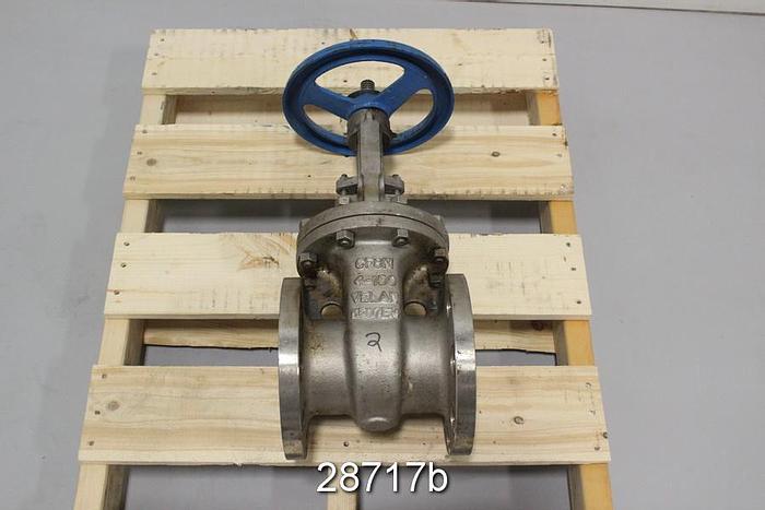 Used Velan 4" Outside Stem And Yoke Hand Operated Knife Gate Valve #28717