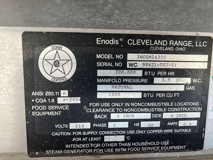 Used Cooker, Steamer, Cleveland, Model 36-CGM-16-300, Dual Chamber #S744625