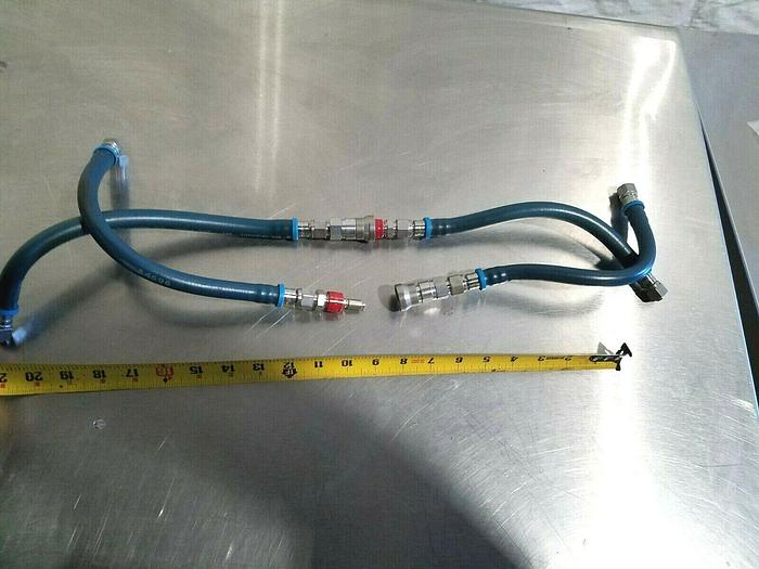 Used Swagelok Push On 3/8 inch with Hoses and Stainless Steel Fittings