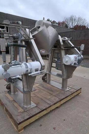 Used 1 CU. FT. PATTERSON KELLEY (P-K) TWIN SHELL VACUUM DRYER/BLENDER - 316 S/S - JACKETED