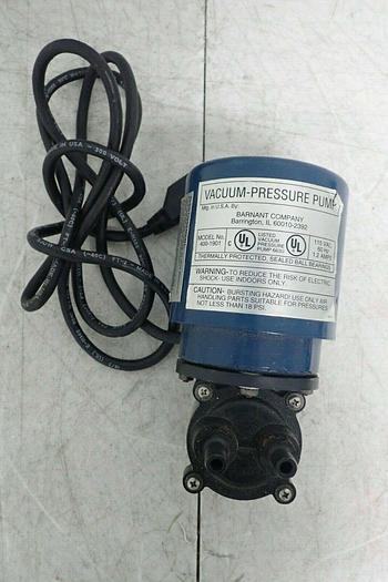 Used Barnant Model 400-1901 Vacuum Pressure Pump 115VAC 1.2A 60Hz 7445235756705
