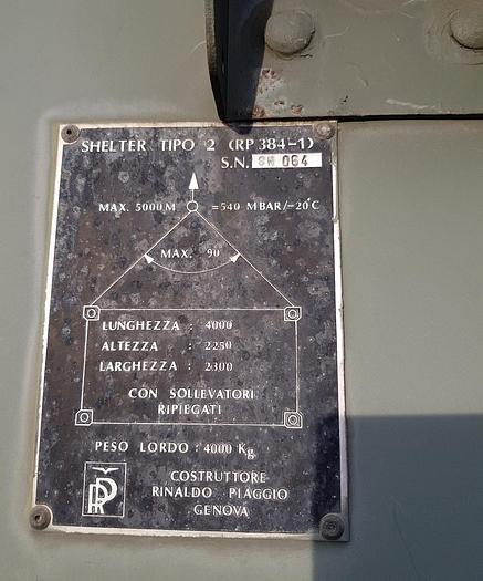 Usato Shelter Tipo 2 RP384-1 - RINALDO PIAGGIO Genova