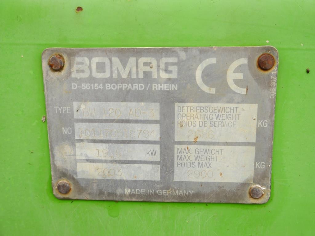 Used Bomag BW120 AD-3 Roller