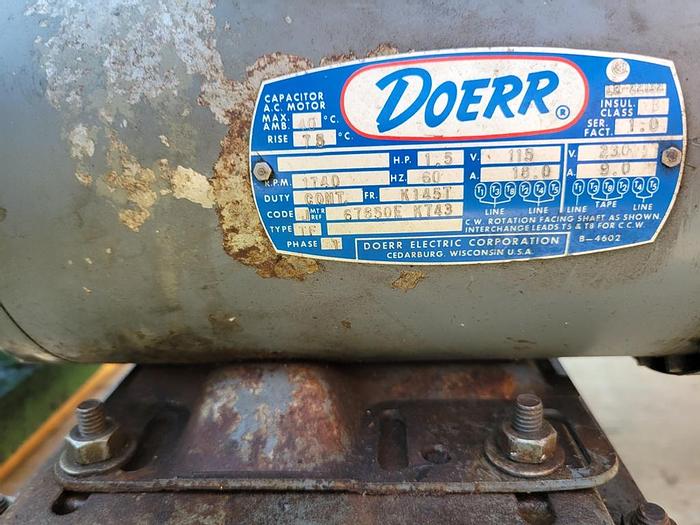 Used Dumper, Bin, Tote, Doerr, C/ST, 1.5 HP #C744142