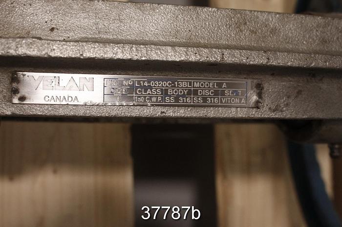 Used Velan 6" Hand Operated Knife Gate Valve #37787