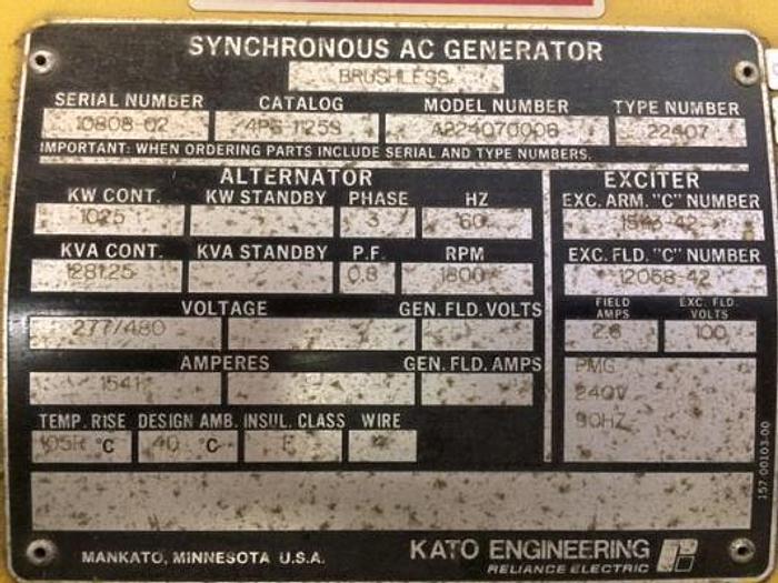Used 1994 Caterpillar 3512 1200kW