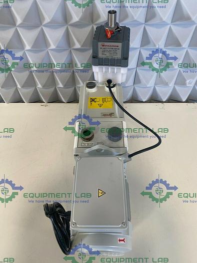 Used Edwards E2M30 Rotary Vacuum Pump 23 CFM w/ EMF20 Oil Mist Filer & 1.2 HP Motor