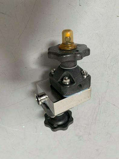 Used ITT Pure-Flo .75-316L-RA20MAX Diaphragm Valve, 2 Valves w/ 3/4" Sanitary Fitting