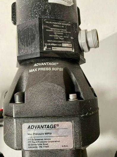 Used 5 ITT Pure-Flo A204 Stainless Steel Diaphragm Valves w/ Position Monitor