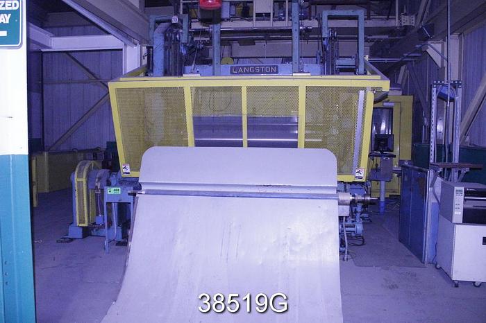 Used Langston 2-Drum Salvage Winder, 75" Drum Face, 6" Diameter #38519