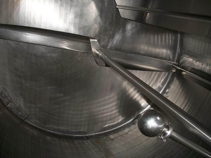 Used Cherry Burrell approximately 1500 gallon 304 stainless steel jacketed processor