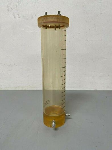 Used Acrylic 1000mL VL1106-305 Vessel w/ Multiple .25" Fittings