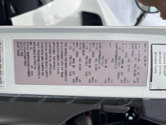 Used 2012 MACK GU713 Granite Tandem-Axle Dump Truck