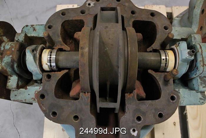 Used Goulds 3410 Goulds 3410, 6X8X14, 5 Vane Impeller, 13 1/2" Impeller Diameter, Bronze Impeller, Ductile Iron Casing, Mechanical Seal #24499