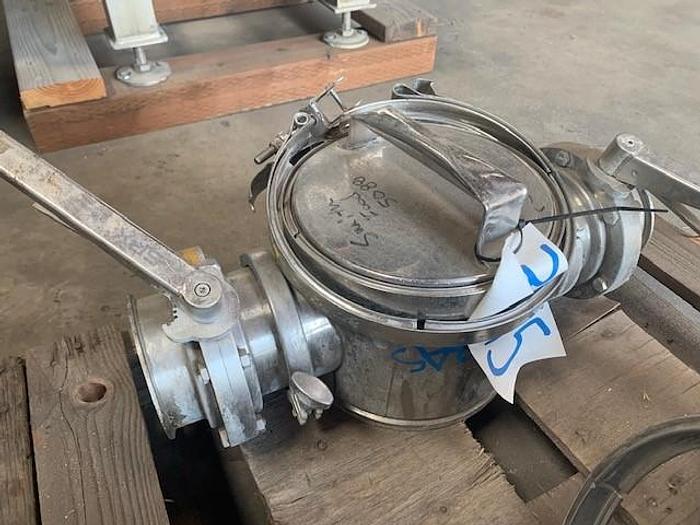 Used 4" Stainless Steel Magnetic Trap with SPX Valves