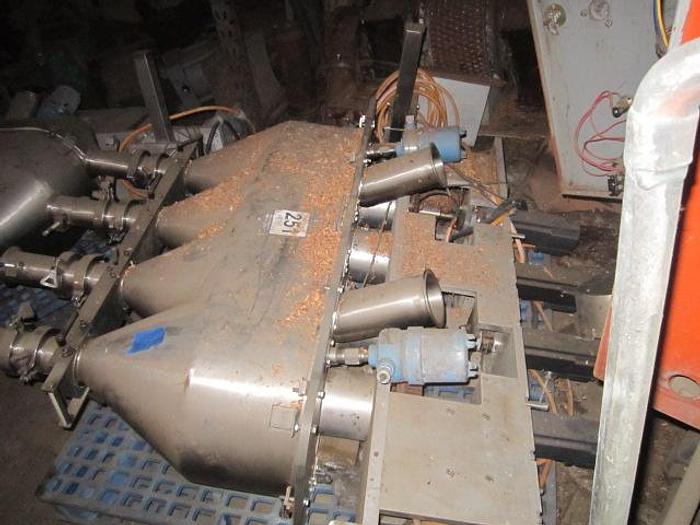 Used Filler, Auger, 4-Head, S/st, Spee-Dee, Agitated Hopper (2) #S738855