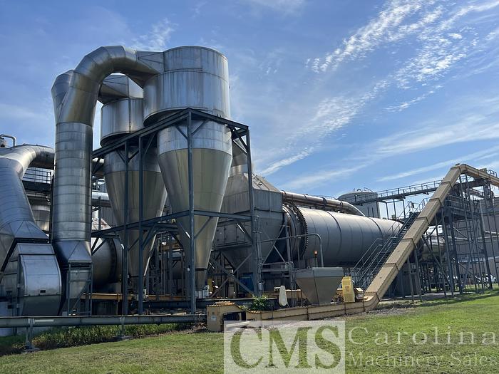 Used Buhler Aeroglide 13x60 Stainless Steel Drum Dryer with Burner