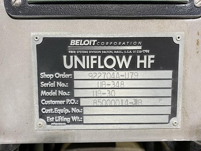 Used BELOIT MDL.  UB-30 UNIFLOW  STOCK CLEANERS